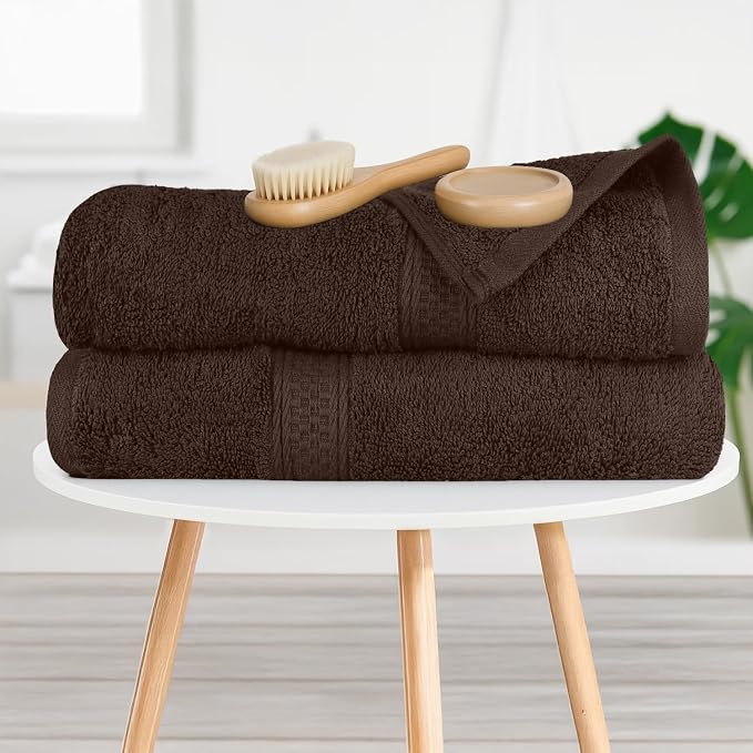 RIVERSIDE 100% Ring Spun Cotton Large Bath Towels Set of 4, 27 x 54 Inches – - Image 4