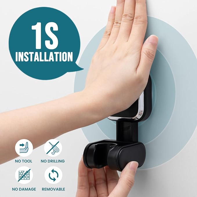 TAILI Suction Cup Shower Head Holder Handheld Showerhead Bracket Adjustable - Image 7