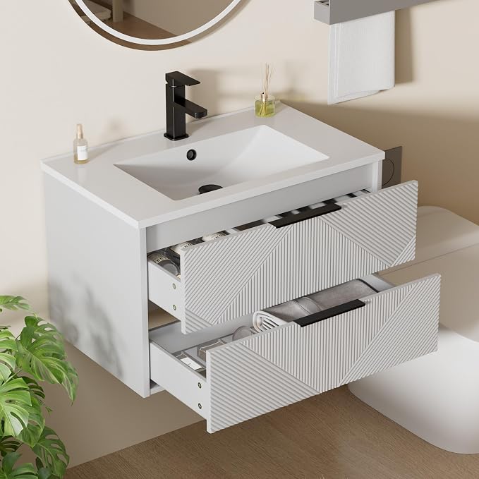 LUCKWIND 30" Floating Bathroom Vanity by LUCKWIND