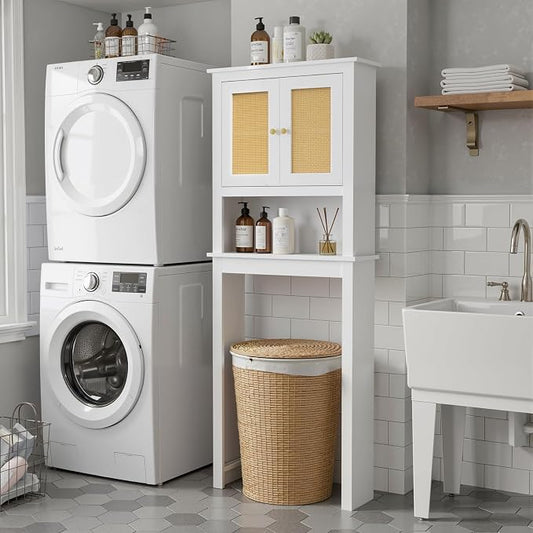 Over The Toilet Storage Cabinet, Behind Toilet Bathroom Organizer by Homajor