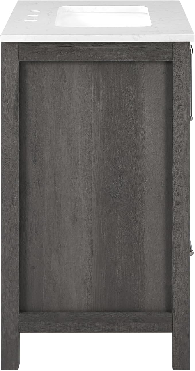 Daisy Grey Wood 30-Inch Single Bathroom Vanity - Image 4