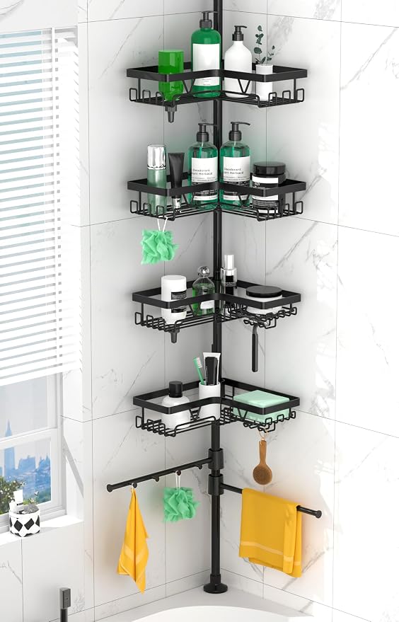 Shower Caddy Tension Pole Corner by DAOYA