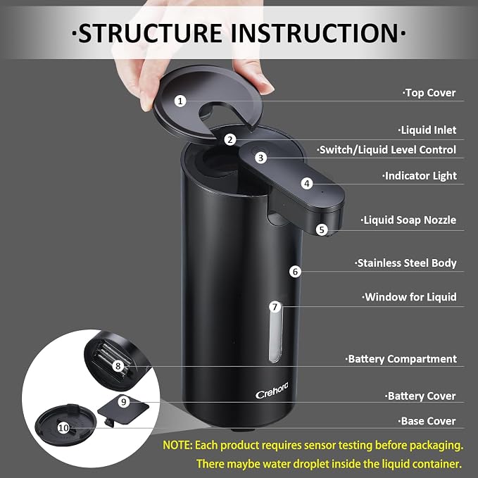Automatic Soap Dispenser, Automatic Soap Dispenser Touchless, Kitchen & Bathroom - Image 5