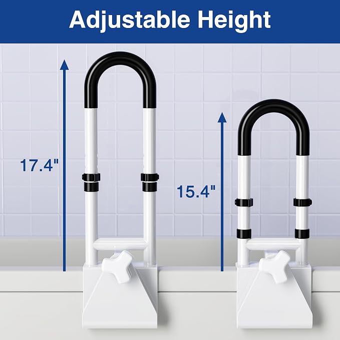 Adjustable Bathtub Safety Rail: Shower Grab Bar Handle - Image 4