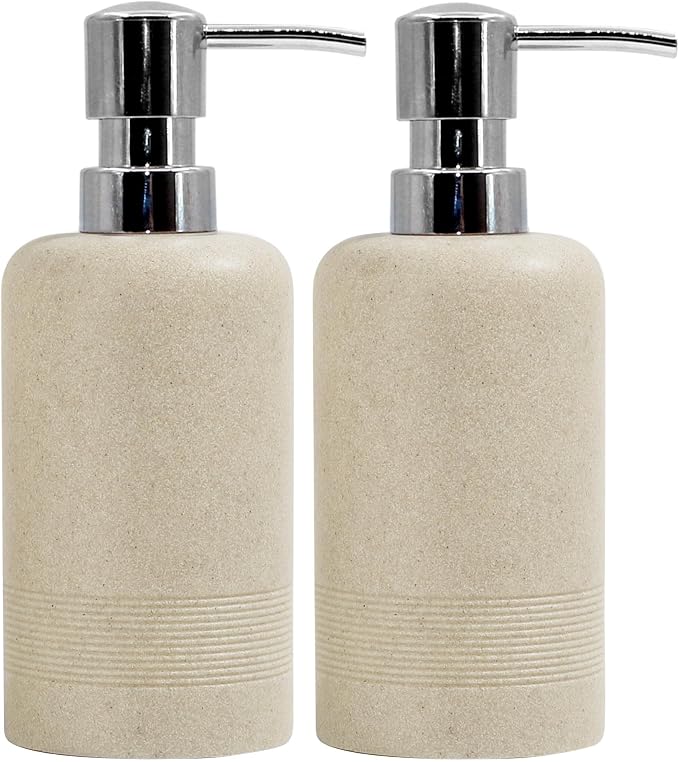 Resin Soap Dispenser Sets, 10.8oz Refillable Liquid Soap Dispensers by YMXYJM
