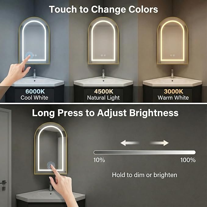 LED Corner Medicine Cabinet - Image 4