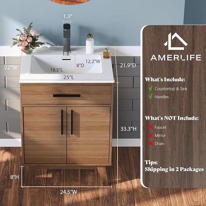 AMERLIFE 24.5" Bathroom Vanity - Image 2