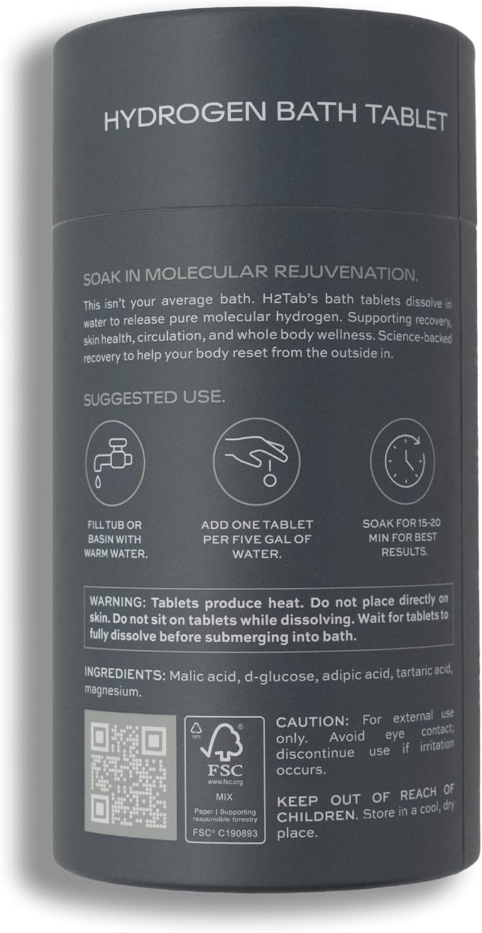 Molecular H2TAB Hydrogen Bath Tablets – 60 Count – Fragrance-Free Hydrogen Bath - Image 7