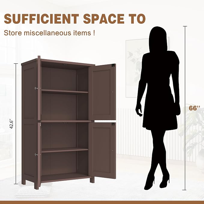 Nuturelly Bathroom Floor Storage Cabinet, Bathroom Organizers and Storage - Image 6