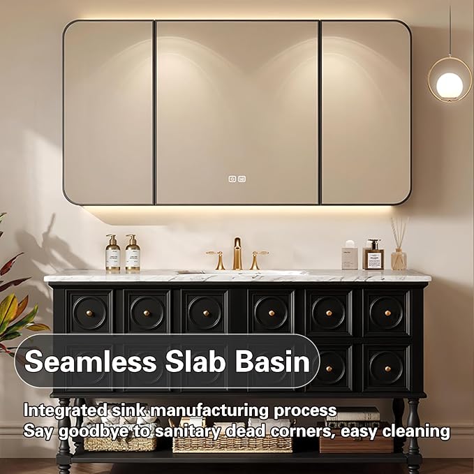 84IN Bathroom Vanity with Sink - Image 3