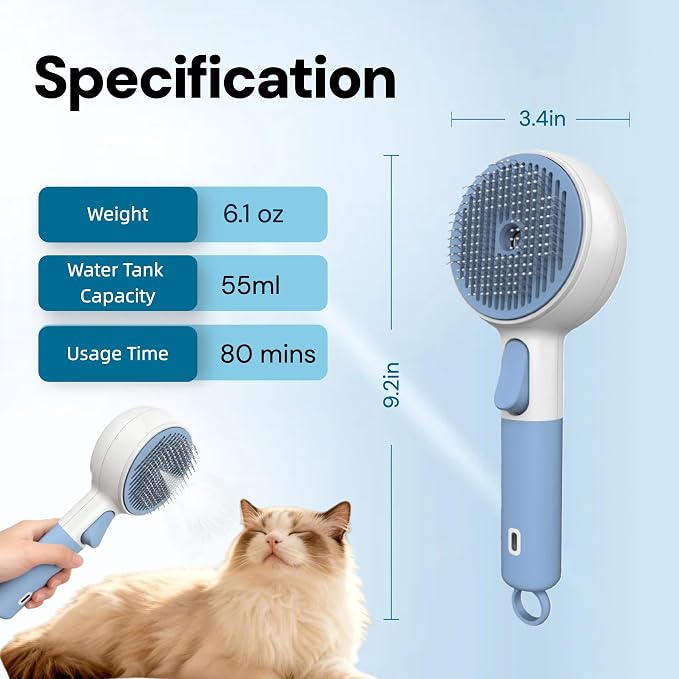 Cat Steam Brush for Shedding & Grooming - Image 8