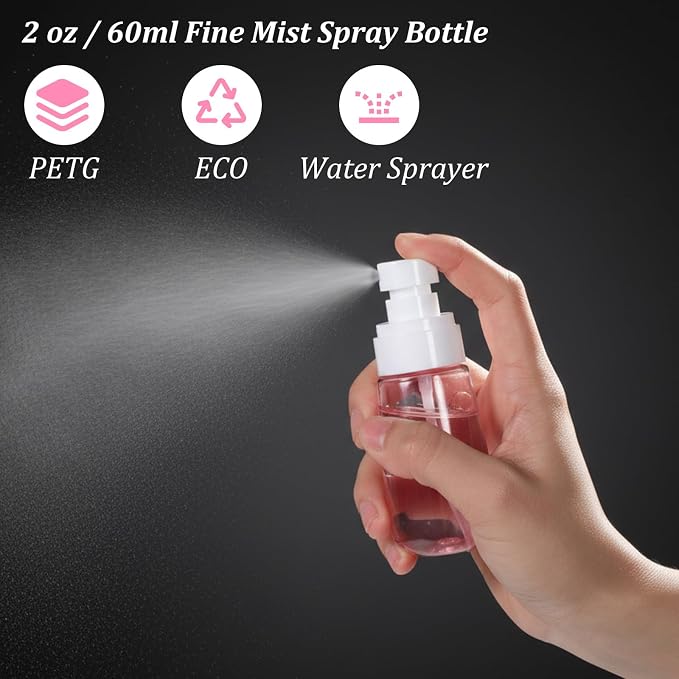 6 Pcs Travel and Empty Fine Mist Spray Bottle Foam Pump Bottle Small Size - Image 8