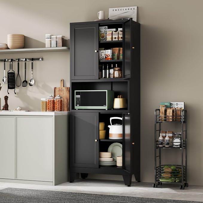 69''Metal Pantry Storage Cabinet - Image 2