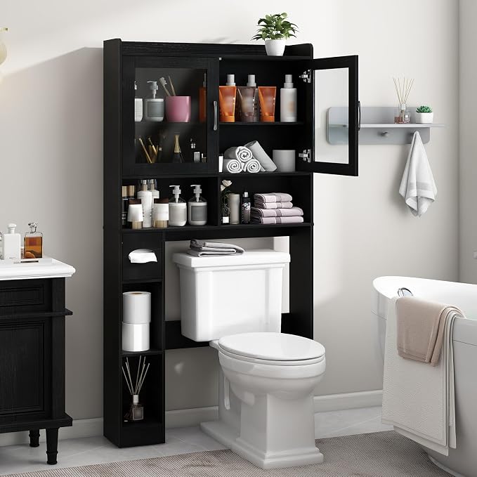 Vabches Over-The-Toilet Storage Cabinet, Farmhouse Style - Image 7