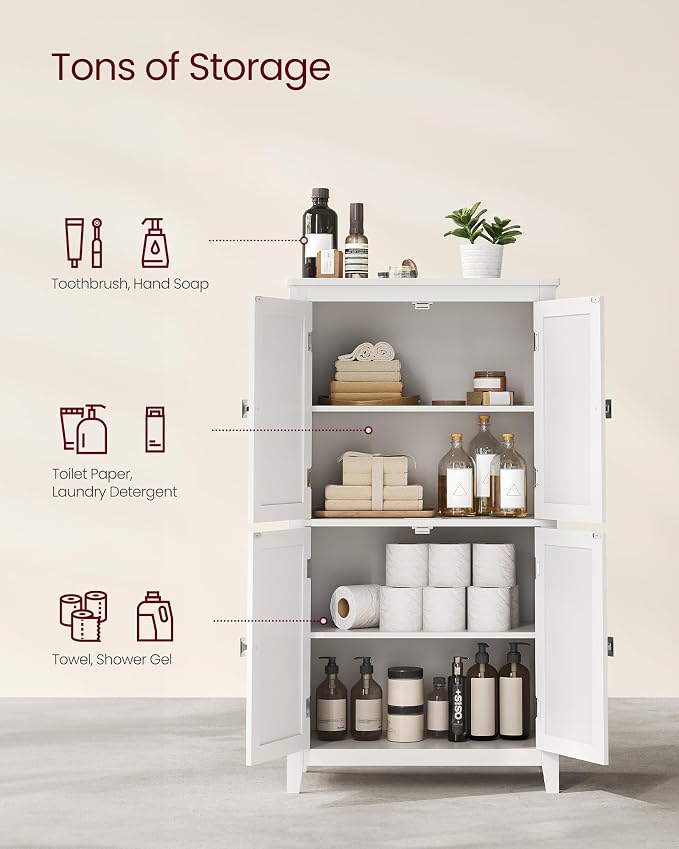 VASAGLE Floor Storage Cabinet, Freestanding Storage Unit - Image 5