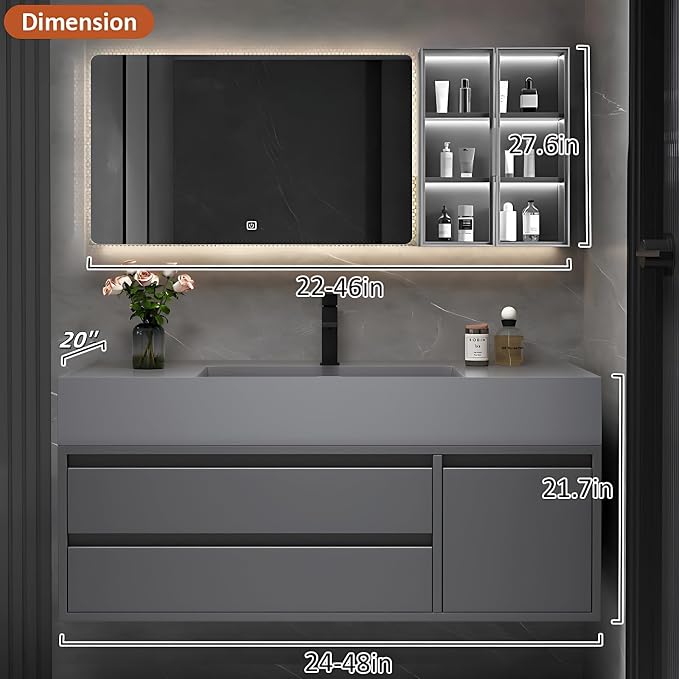 Wood Bathroom Cabinet - Image 2