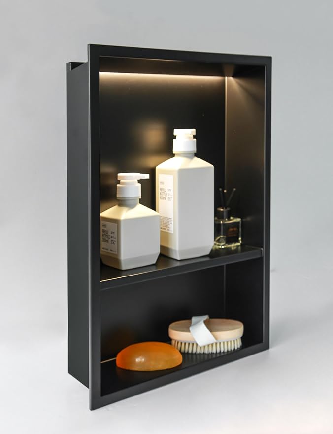 Black LED Shower Niche Stainless Steel 304 - Image 7