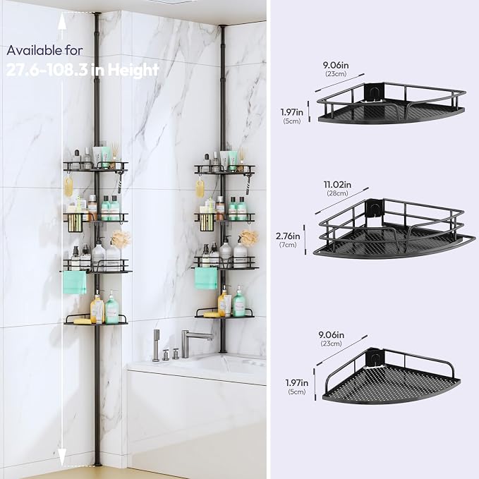SWTYMIKI Shower Caddy Tension Pole - Image 4