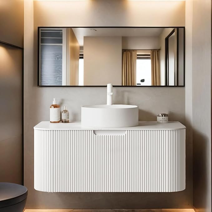 36 inch Bathroom Vanity with Sink, Floating Cabinet with Ultra-Thin Ceramic by Unknown