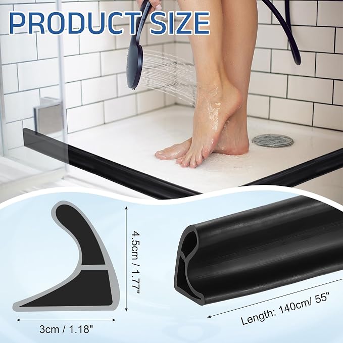 uxcell Shower Water Barrier, 1.18"W x 1.77"H - Image 2