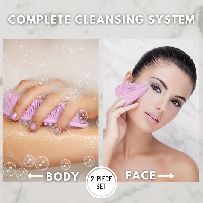 Body Face Scrubber Set Silicone - Image 2