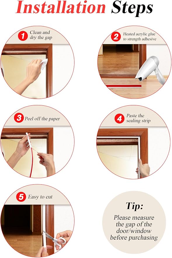 Silicone Door Seal - 39ft Weather Stripping - Image 4