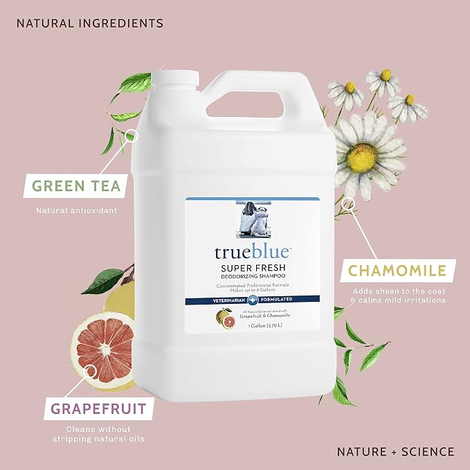 TrueBlue Grapefruit & Chamomile Concentrated Deodorizing Dog Shampoo – - Image 3