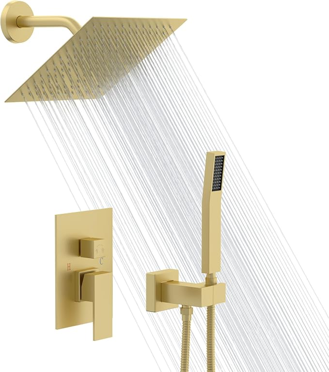 Lordear Rain Shower System Wall Mounted Shower Faucet Set by LORDEAR