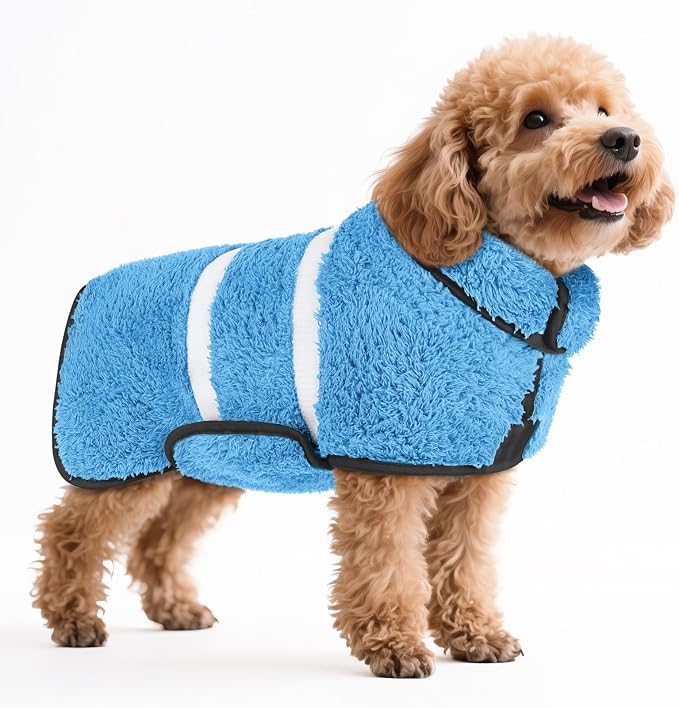 Bienbee Dog Bathrobe, Quick Drying Super Absorbent Dog Robes by Bienbee