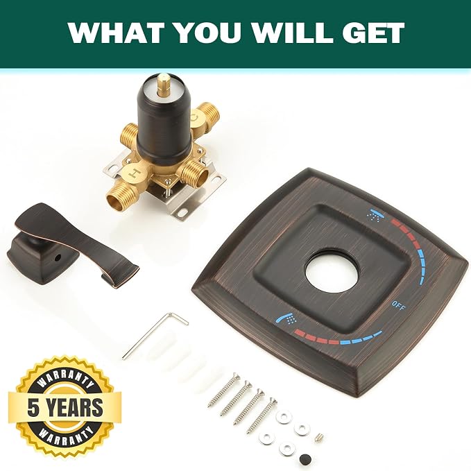 Oil Rubbed Bronze Shower Valve 2 Way Diverter - Image 6