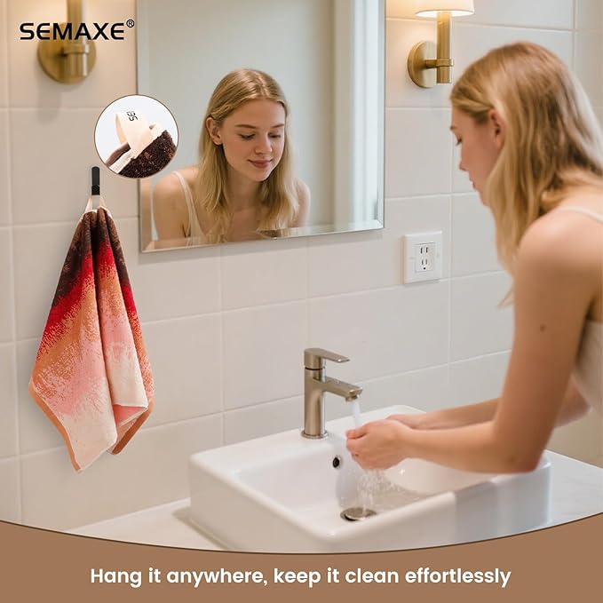SEMAXE Hand Towels for Bathroom, 100% Cotton Towels - Image 5