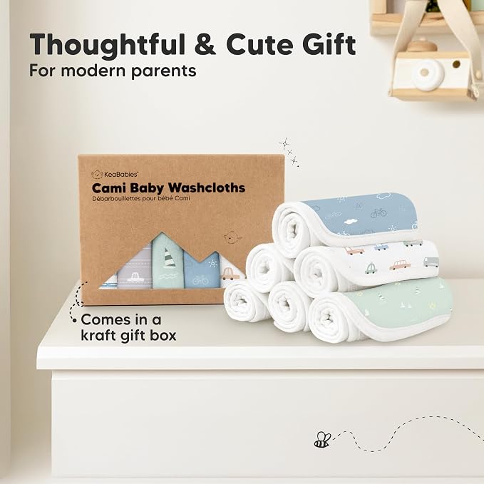 6-Pack Cotton Baby Washcloths for Newborn - Image 8