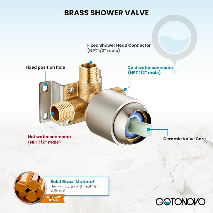 gotonovo Dual 2 in 1 Shower Head Kit High Pressure Combo System Shower Faucet 6 - Image 6