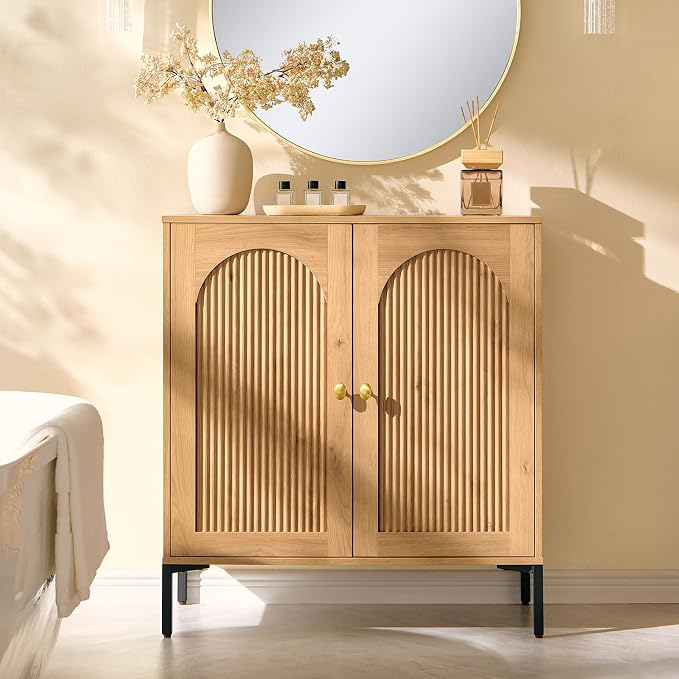 Bathroom Cabinet with Storage, Modern Sideboard Cabinet by IFGETEnrichYourLivingSpace