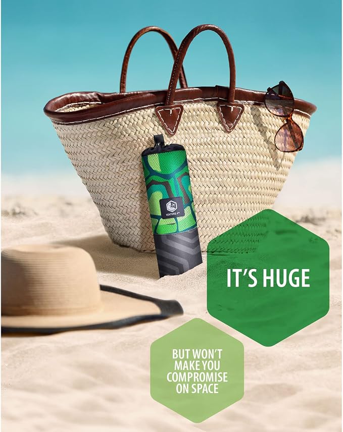 VENTURE 4TH Microfiber Beach Towel: Quick-Dry, Sandproof and Lightweight - Image 4