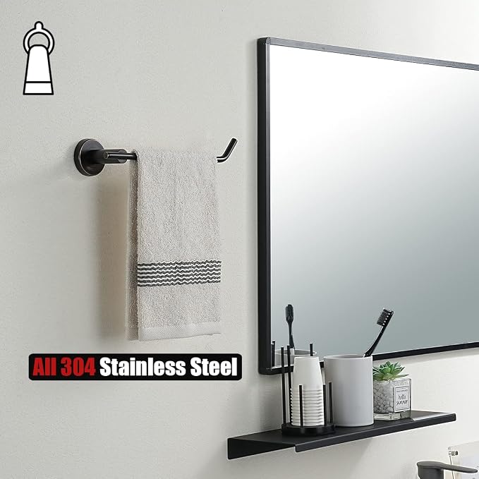 JQK Bathroom Hardware Set Oil Rubbed Bronze, 5-Piece Bath Accessories Set Wall - Image 9