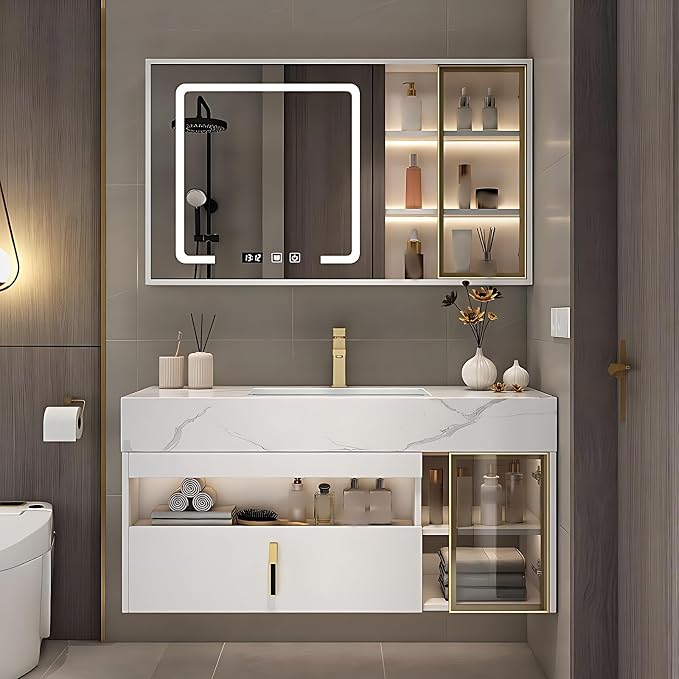 36IN Bathroom Cabinet with Single Sinks by TIZAZOFashionHome