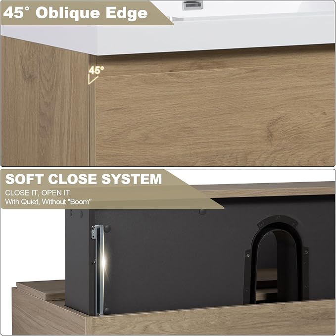 Floating Vanity Bathroom, 42 Inch Bathroom Vanity - Image 6