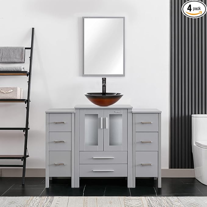 eclife 48" Modern Bathroom Vanity Sink Combo Freestanding Cabinet by eclife