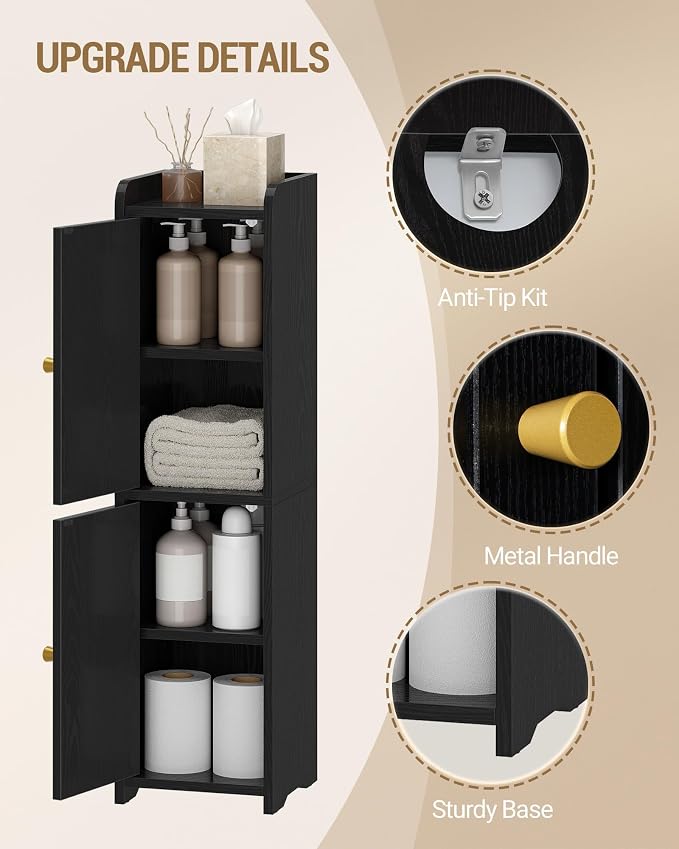 Bathroom Storage Cabinet, Corner Floor Cabinet - Image 5