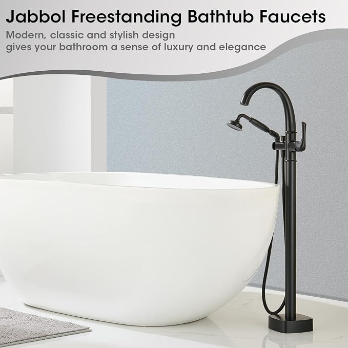 Free Standing Tub Faucet, Jabbol Luxury Freestanding Bathtub Faucet - Image 2