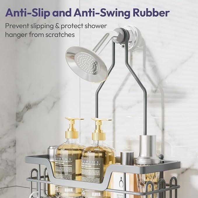 SWTYMIKI Bathroom Shower Caddy Hanging - Image 4