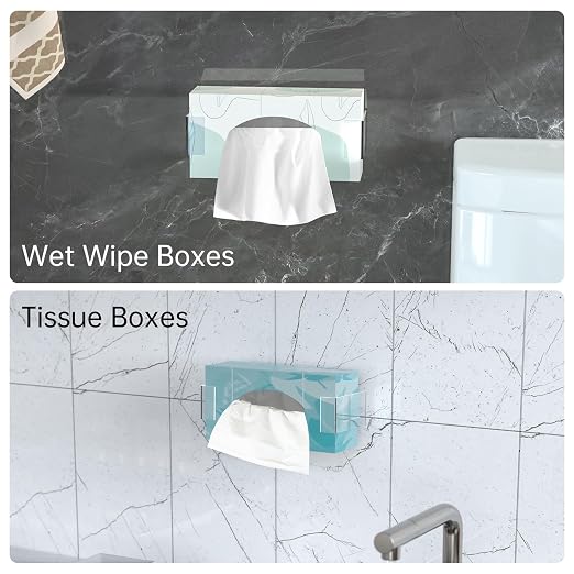 NiHome Clear Wall-Mounted Acrylic Glove Box Holder Dispenser - Image 6