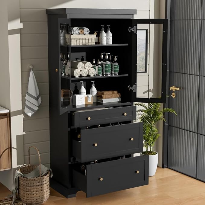 70.1" Tall Bathroom Cabinet - Image 4
