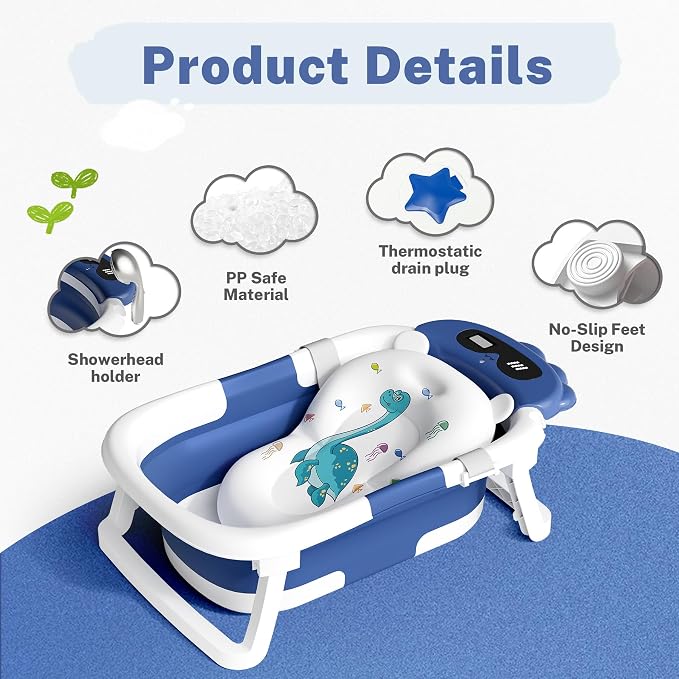 AVIDOR Baby Bathtub, Collapsible Bathtub - Image 2