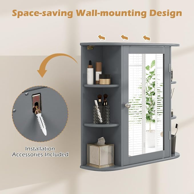 RELAX4LIFE Bathroom Wall Cabinet - Image 5