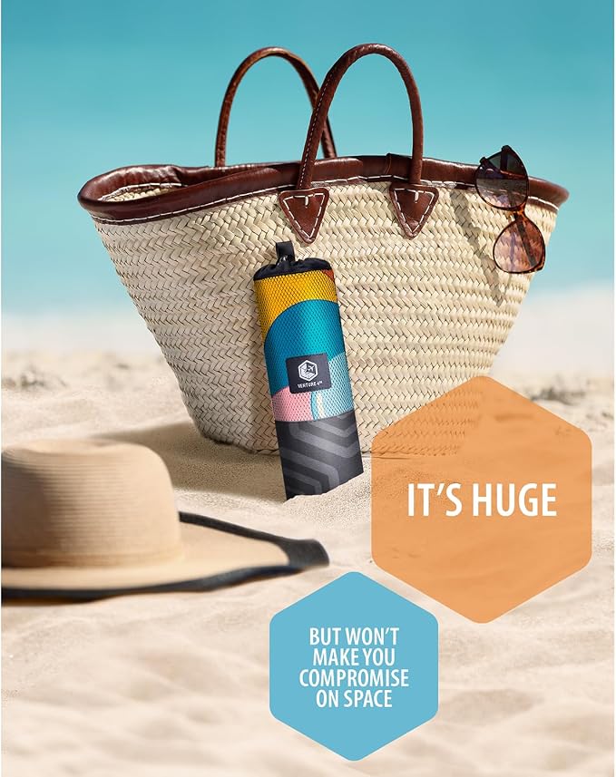VENTURE 4TH Microfiber Beach Towel: Quick-Dry, Sandproof and Lightweight - Image 5