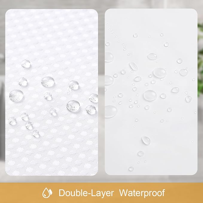 3 in 1 Extra Long Shower Curtain Set-72 W x 84 H, Waterproof Fabric - Image 6