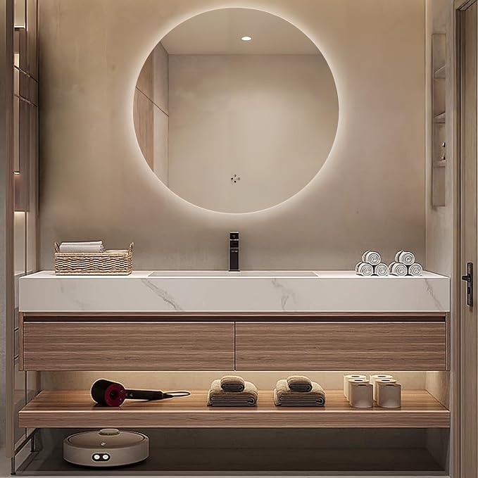 Floating Wood Bathroom Vanity by NAIROLET