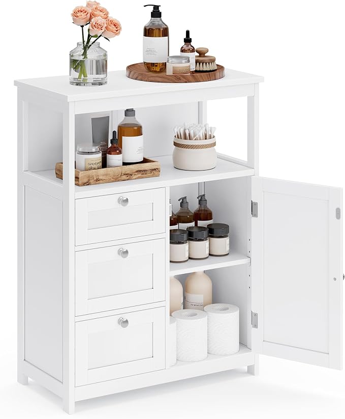 VASAGLE Floor Storage Cabinet, Freestanding Storage Unit by VASAGLEbySONGMICSHOME